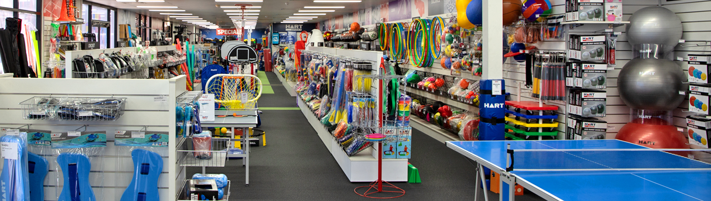 Sports Equipment on Display In Store